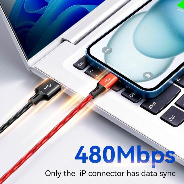 Alt view image 3 of 6 - Multi Charging Cable 4A 3Pack 4FT Multi Fast Charging Cord 4 in 1 Multi Charger Cable Multi Cable with IP/Type C/Micro USB Port Adapter for Cell Phones/Tablets/Samsung Galaxy/LG/Huawei & More