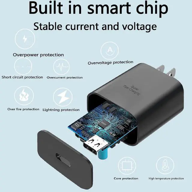 Alt view image 5 of 7 - A16 A15 A55 A56 A26 A36 S25 S24 S23 S22 Plus/Ultra/FE/Z Fold/Z Flip Samsung Charger Fast Charging Type C Charger Cord 6FT USB-C Samsung Fast Charger iPhone 16/15 Pro Max 45W USB C Super Fast Charger
