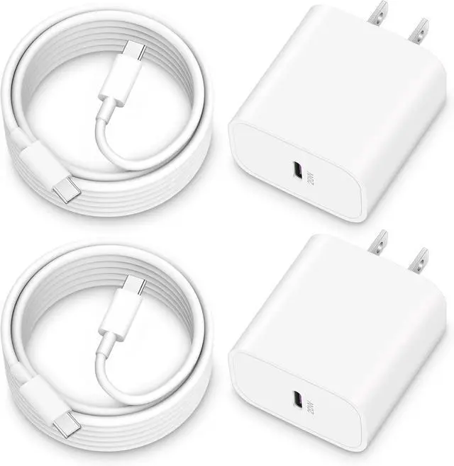 Main image of [2025 Upgraded] iPhone 16e/16 Pro Charger, 2-Pack 20W USB C Fast Wall Charger Block with 60W 6FT USB C Charging Cable Cord for iPhone 16/16 Pro Max/16 Plus/16e/15/15 Pro/15 Pro Max, iPad Power Adapter