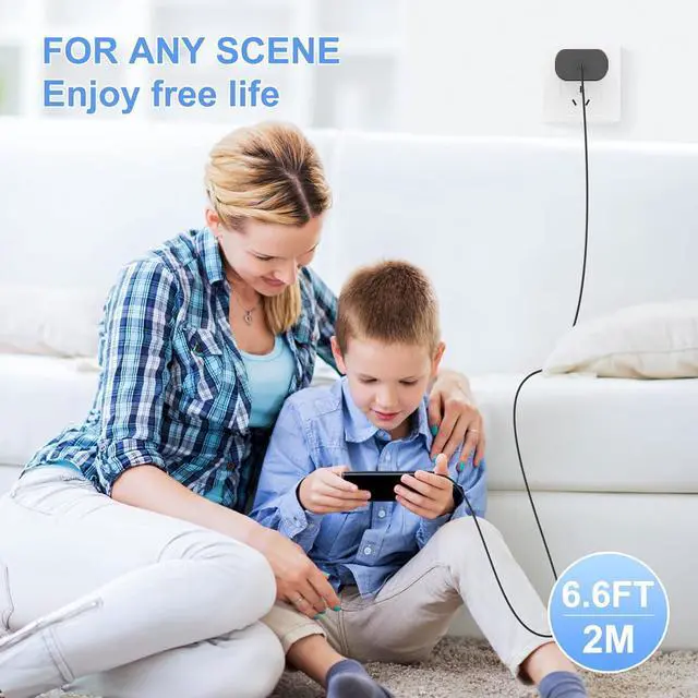 Alt view image 6 of 7 - Super Fast Charger Type C Kit,25W PD USB C Wall/Car Charger for Galaxy S25/S24/S23/S22/Plus/Ultra/FE/Note 20/10/A71,2020/2018 Pad Pro/Air,with 2X USB C-to-C Cable(6.6ft)