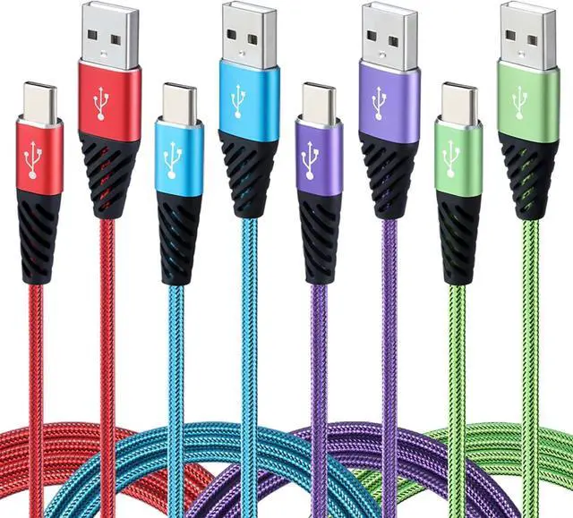 Main image of Bynccea Type C Charger Cable 10FT 4-Pack Fast Charging Cord USB A to USB C Cell Phone Charger Nylon Braided Compatible with Samsung Galaxy S10 S9 S8 Note 10 9 Pixel LG V30