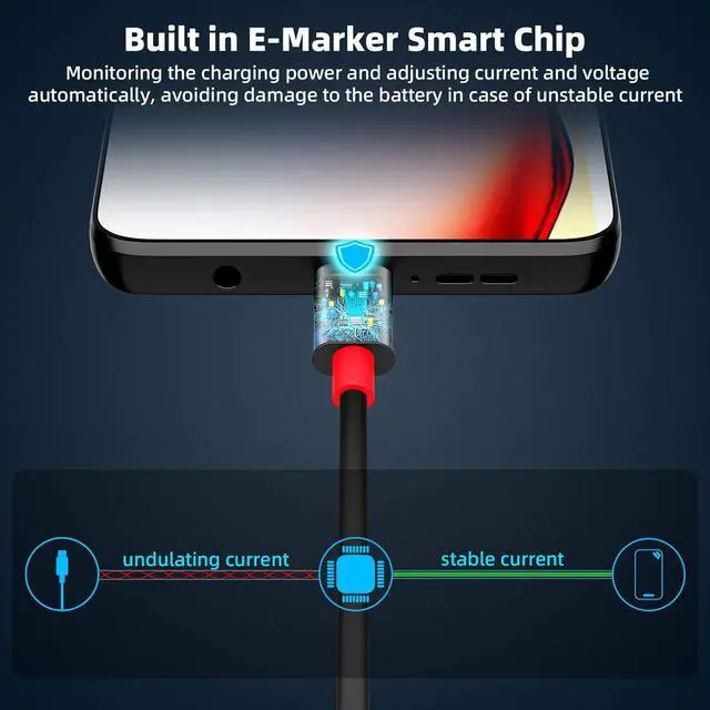 Alt view image 4 of 7 - 2 Pack USB Type C Fast Charging Cable for Motorola Edge 2022/2021, 4.9FT USB C to C Data Sync Charger Cable for Moto G Power/G Play/G Stylus Replacement Charging Cord for Moto Razr 40 Ultra 2023 Razr+