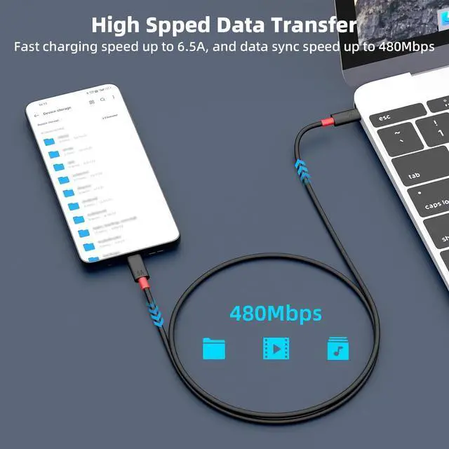 Alt view image 5 of 7 - 2 Pack USB Type C Fast Charging Cable for Motorola Edge 2022/2021, 4.9FT USB C to C Data Sync Charger Cable for Moto G Power/G Play/G Stylus Replacement Charging Cord for Moto Razr 40 Ultra 2023 Razr+
