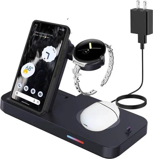 Smartphone Pixel Charge Pixel Buds Foldable Wireless Charger For