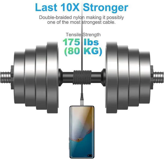 Alt view image 5 of 7 - Extra Long 16FT USB Type C Cable Fast Charging,3pack Premium Nylon Braided 3A Rapid Charger Cord,Type C to A Cable Compatible for Samsung Galaxy S21 S20 S10 S9 S8 Plus,Note 20 10 9 8, LG V50 V40 G8