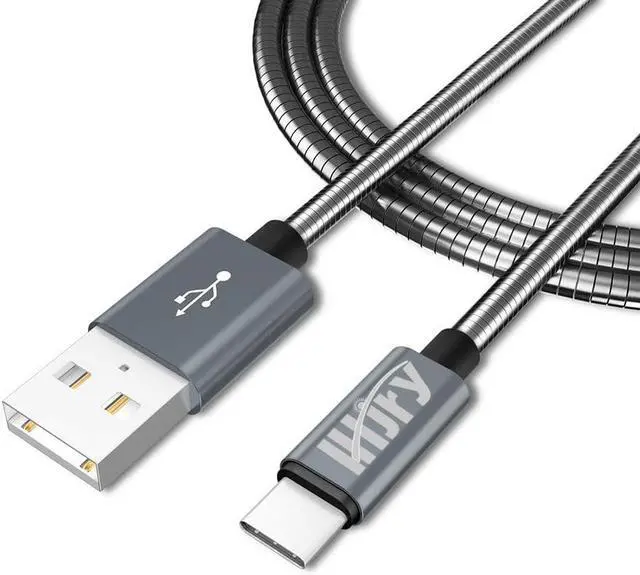 Alt view image 3 of 7 - USB Type C Cable, Metal Braided 6.6ft 2 Pack Durable USB-A to USB-C Charging Cable, Fast Charger Cord for Samsung Galaxy S21 S20+ S10 S9 S8 A51 Note PS5 Controller Pixel