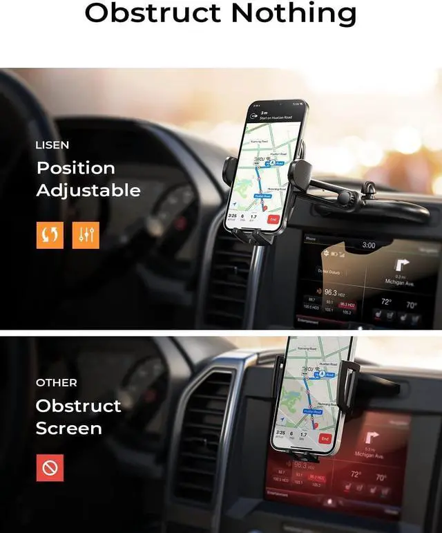 Alt view image 4 of 7 - CD Phone Holder for Car Adjustable CD Slot Phone Mount Holder for iPhone Ultra Sturdy Cell Phones Holders for Your Car Accessories for Women for iPhone 16e 16  S25 S24 All Phones Black