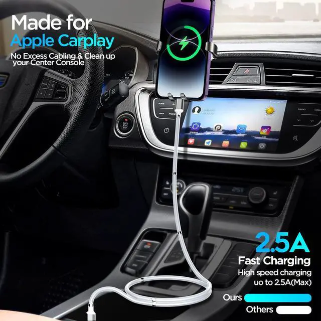 Alt view image 2 of 7 - AICase Magnetic Type C to Lightning iPhone Cable Type C Super Organized Charging Magnetic Absorption Nano Data Cable Compatible iPhone 14/13/12/11/Mini/Pro/Max/X/XR/8/SE,iPad Air/Pro/Mini_1