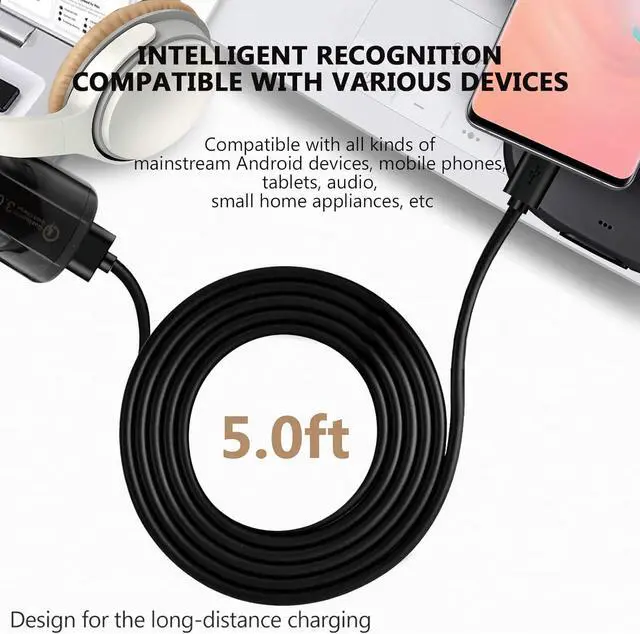 Alt view image 2 of 5 - Fast Car Charger Android USB Type C Charging Cable Cord fit for TCL Flip Pro, Alcatel Go Flip 4, Cricket Icon 2/3 Icon 4, Ovation 2,Sonim XP8, Jitterbug Smart 3 Smart 4,Moto,Samsung,IPhone 15,LG Phone