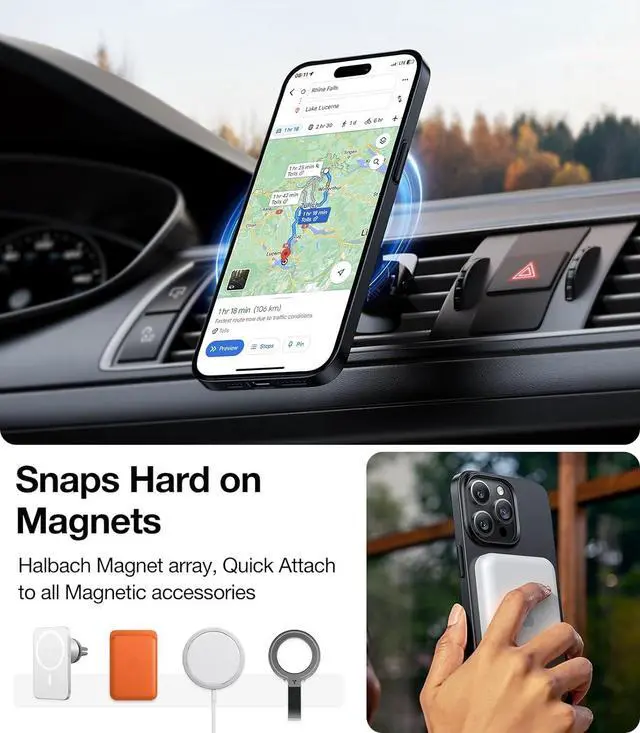 Alt view image 3 of 6 - TORRAS Magnetic Slim Fit Designed for iPhone 15 Pro Case 2023, [Compatible with MagSafe] [Ultra Thin] Protective Matte Hard PC Cover Anti-Scratch Phone Case for iPhone 15 Pro, Black Titanium