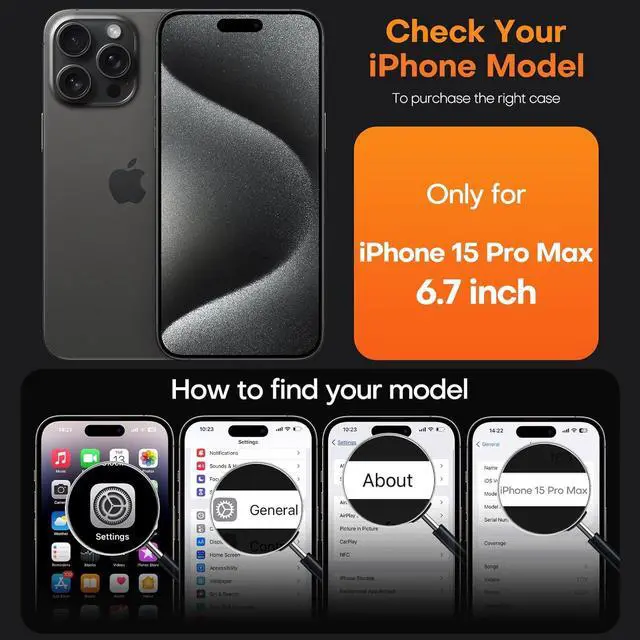 Alt view image 6 of 7 - TAURI for iPhone 15 Pro Max Case, Compatible with MagSafe, [3 in 1] 1X Clear Case [Not-Yellowing] with 2X Screen Protectors, Military-Grade Protection, Magnetic Case for iPhone 15 Pro Max, Clear