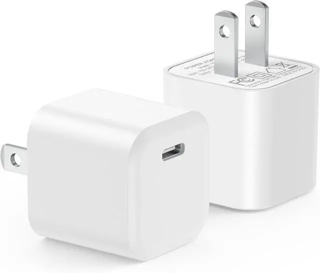 Main image of USB C Charger Block, Agtray 2-Pack Mini USBC PD Fast Charging Cube C Box Charger Type C Charging Block Travel Wall Plug Power Adapter for iPhone 16e 16 15 14 13 12, iPad Pro Air Mini, AirPods, iwatch