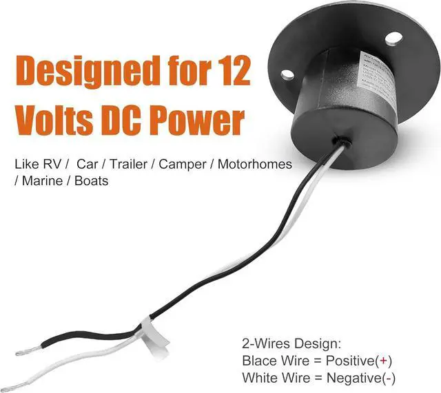 Alt view image 6 of 7 - Facon 12V Wall Mount Socket - RV USB C Charging Port & QC3.0 USB Charger Socket - Dual 18W (A+C) Direct Wire for RV Camper Trailer Boat Electrical