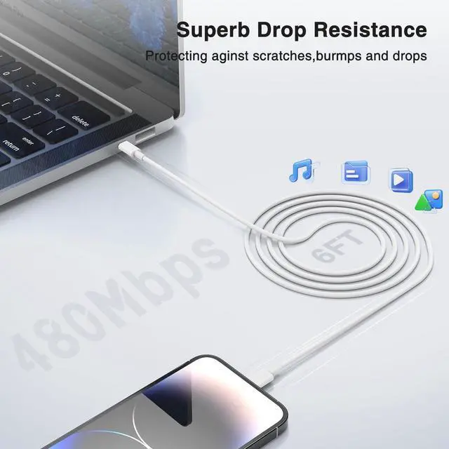 Alt view image 6 of 7 - 3 Pack QZIIW iPhone Charger,iPhone Fast Charger,[MFi Certified] iPhone Fast Adapter,USB C to Lightning Charging Cable 6 Feet,20W USB C Wall Charger with Compatible iPhone 14 13 12 11 Pro Max,iPad