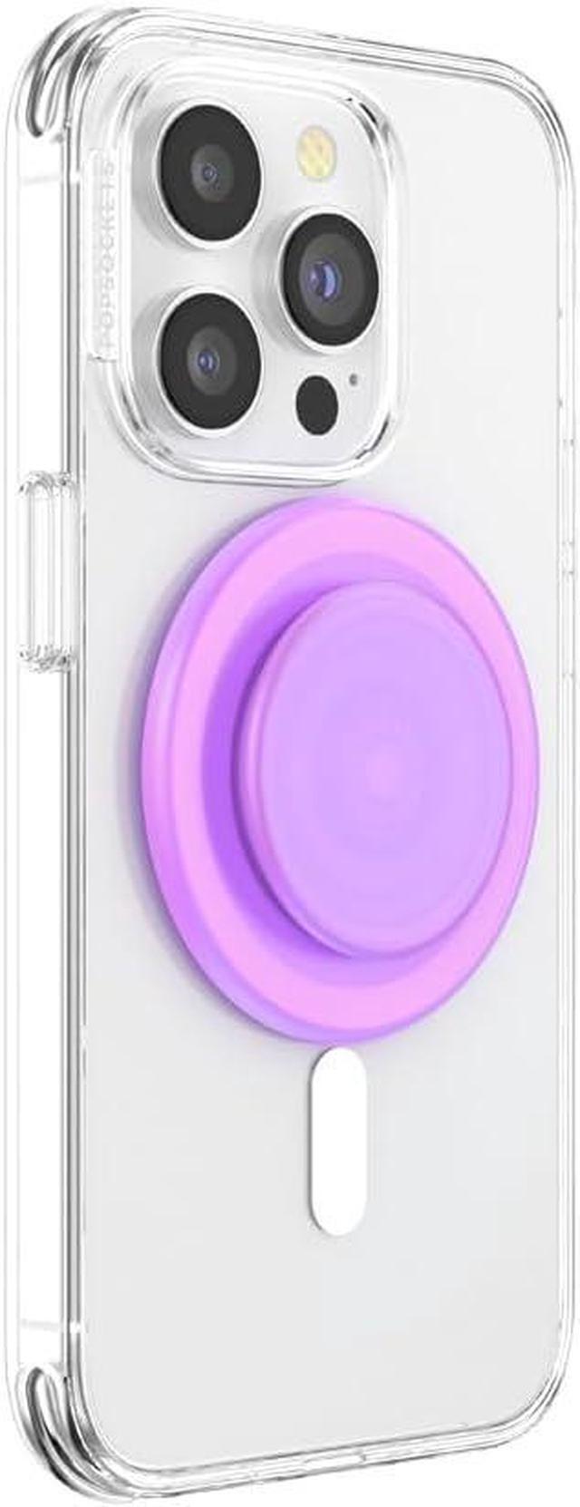 Alt view image 2 of 7 - PopSockets Phone Grip with Expanding Kickstand, Compatible with MagSafe, Adapter Ring for MagSafe Included, Wireless Charging Compatible - Pink Opalescent
