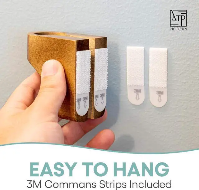 Alt view image 4 of 7 - Wall Charging Stand for Apple Watch Series 9 - Wooden Charging Dock - Wood Charging Station for All iWatch - Simply Stick to Wall with Included 3M Command Strips (Acacia)