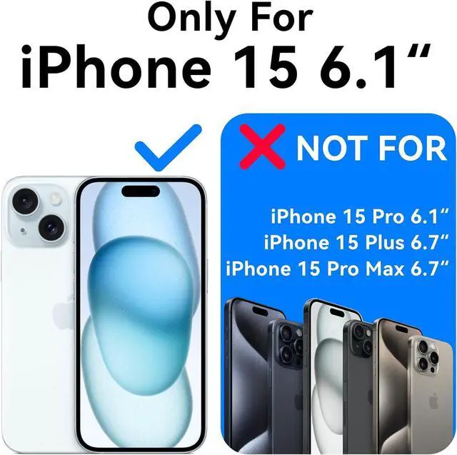 Alt view image 2 of 7 - Mkeke for iPhone 15 Case Clear, [Not Yellowing] [Military-Grade Drop Protection] Clear Slim Phone Cases for Apple iPhone 15 with Shockproof Bumper 2023