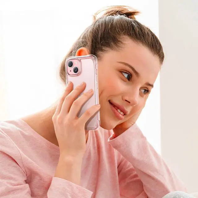 Alt view image 6 of 7 - Mkeke for iPhone 15 Case Clear, [Not Yellowing] [Military-Grade Drop Protection] Clear Slim Phone Cases for Apple iPhone 15 with Shockproof Bumper 2023