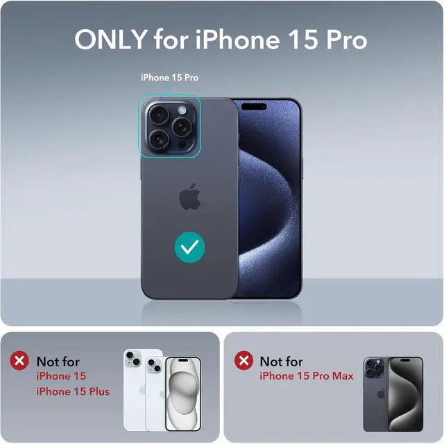 Alt view image 2 of 7 - ESR for iPhone 15 Pro Case, Metal Kickstand Case, 3 Stand Modes, Military-Grade Drop Protection, Supports Wireless Charging, Slim Back Cover with Patented Kickstand, Boost Series, Black