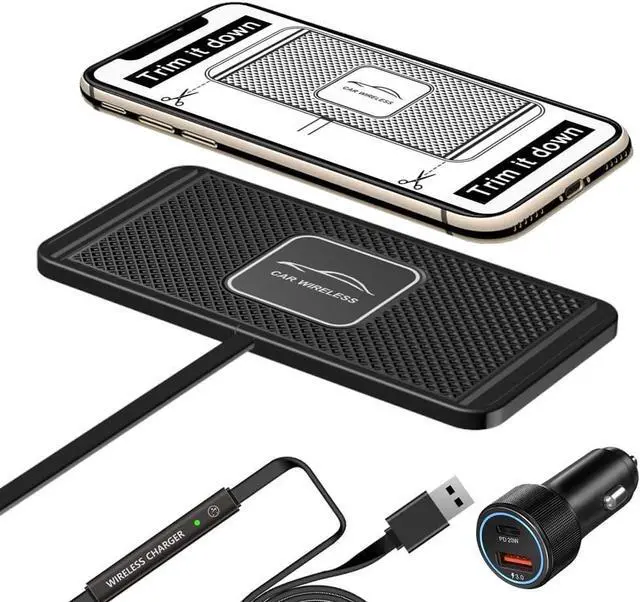 Main image of Wireless Car Charger QC 3.0 USB Adapter Kit Fast 15W 10W 7.5W Quick Charge Qi Charging Pad for iPhone 14 13 12 Mini 11 Pro Max 8 Plus X XR Xs LG G8 Samsung Note 9 Galaxy S10 S20 S21 S22 Android Phones