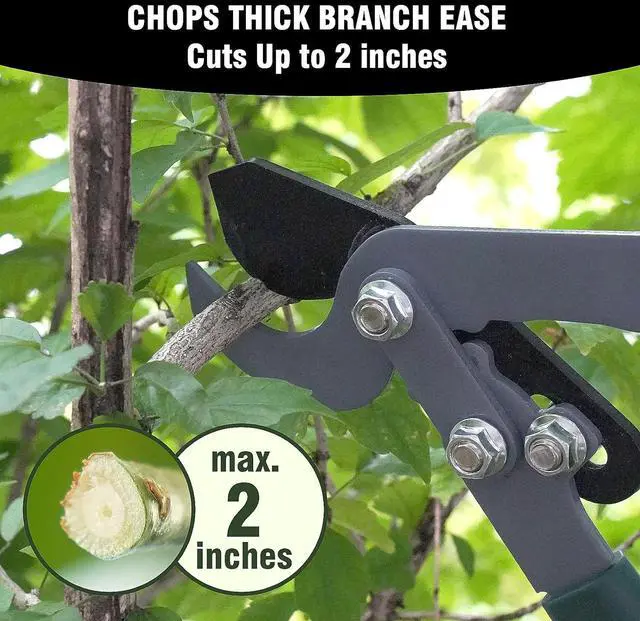 Alt view image 2 of 6 - GARTOL 3-Piece Garden Tool Set - Bypass Lopper, Hedge Shears, Pruning Shears with Telescopic Aluminum Handles, Extendable Heavy-Duty Branch Cutters, Garden Clippers for Branches, Shrubs, and Hedges