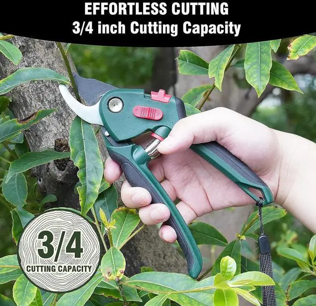 Alt view image 5 of 6 - GARTOL 3-Piece Garden Tool Set - Bypass Lopper, Hedge Shears, Pruning Shears with Telescopic Aluminum Handles, Extendable Heavy-Duty Branch Cutters, Garden Clippers for Branches, Shrubs, and Hedges