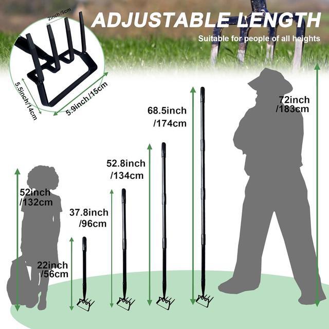 Upgraded Hula Hoe And Garden Hoe, Stirrup Hoe With Adjustable Handle For Weeding Digger Loosening Soil Metal Garden Cultivator Hula Hoe