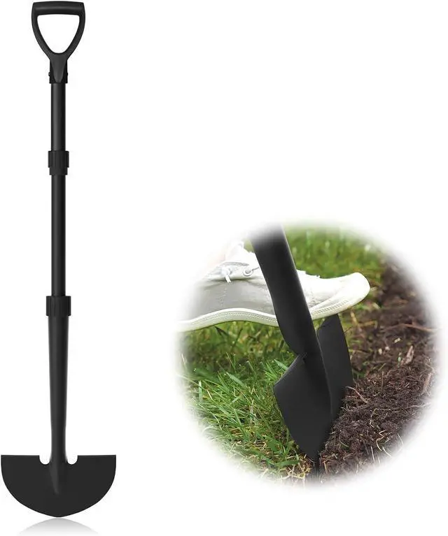 Main image of Edger Lawn Tool, Manual Half Moon Edger for Garden Border, Hand Lawn Edging Tool with D-Grip, 41-inch Long Handle Lawn Edger for Grass, Sidewalk, Yard