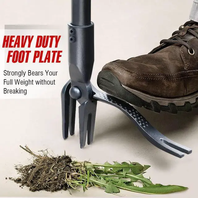 Alt view image 4 of 7 - Jardineer 45" Stand Up Weeder Puller Tool, Weed Remover Tool with Long Handle, Weeding Tools Gardening Heavy Duty with 4 Claw Steel Head