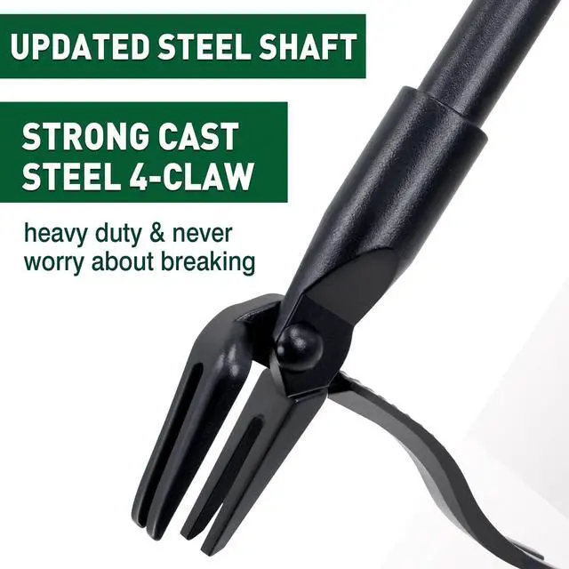 Alt view image 6 of 7 - Jardineer 45" Stand Up Weeder Puller Tool, Weed Remover Tool with Long Handle, Weeding Tools Gardening Heavy Duty with 4 Claw Steel Head