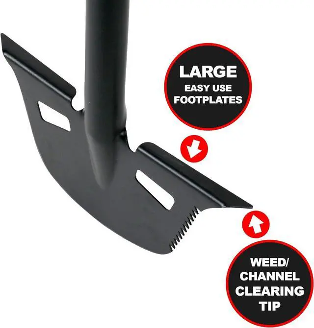 Alt view image 3 of 7 - Roamwild Multi-Digger Garden Edger  Reinforced Fibreglass Light Weight Gardening Edging Tool with Edge Clearing Extra Wide Footplates & Unique Dual AIR Light Grip Technology & Root Saw Stump Cutter.