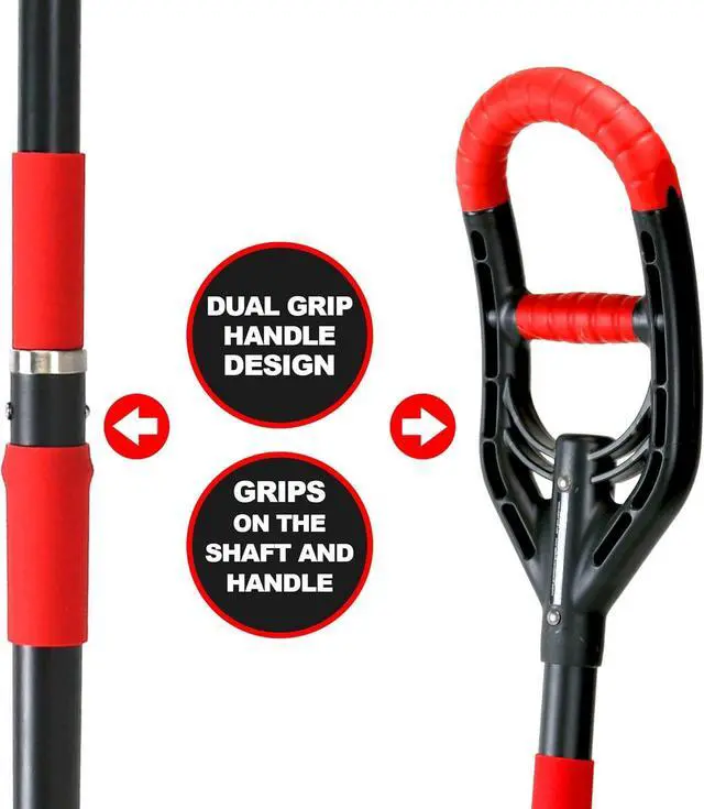 Alt view image 5 of 7 - Roamwild Multi-Digger Garden Edger  Reinforced Fibreglass Light Weight Gardening Edging Tool with Edge Clearing Extra Wide Footplates & Unique Dual AIR Light Grip Technology & Root Saw Stump Cutter.