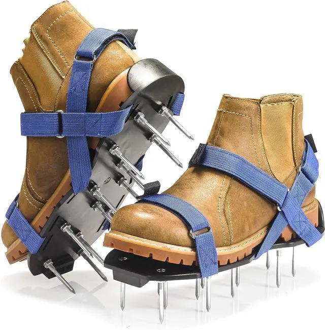 Main image of Envy Green Lawn Aerator Shoes  Ready-to-Use, Pre-Assembled  One-Size-Fits-All Gardening Shoes  Lawn Aerator with X-Strap  Lawn Aerator Spike Shoes for Lawn and Yard  Premium Tools by EnvyGreen