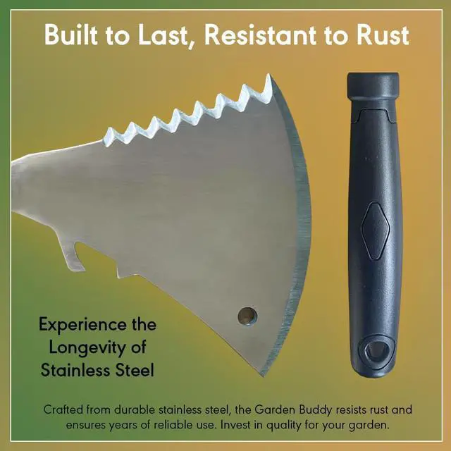 Alt view image 3 of 7 - Garden Tool - Yard Tool - Lawn Care - Unique Design - Multifunctional - Hand Garden Tool - Cutting, Tilling, Digging, Weeding, Edging, Uprooting, Loosening Soil - All-in-oneTool Set - Stainless Steel