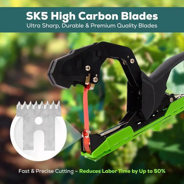 Alt view image 4 of 6 - Plant Tying Machine, Lightweight Plant Tape Tool for Quick Vine Tying, for Gardeners and Farmers,Plant Tie Tapener Gun with Tapes and Staples