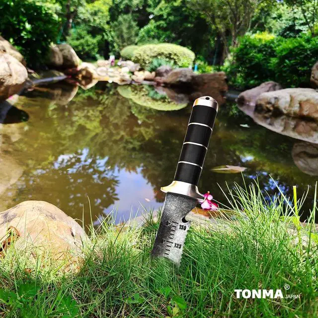 Alt view image 6 of 7 - TONMA Hori Hori Garden Knife [Made in Japan] Heavy Duty Stainless Steel Japanese Hori Knife with Sheath Garden Tools for Weeding, Digging, Cutting, Pruning, 7.25-Inch Blade