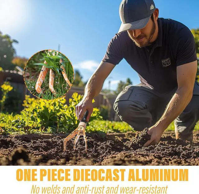 Alt view image 2 of 5 - Gardening Tool Set of 5 Heavy Duty Aluminum Garden Tools with Non-Slip Rubber Grip, Fashion Garden Bag, Durable Hand Tools for Garden, Weeding, Gardening Gifts for Women,Men - Daisy