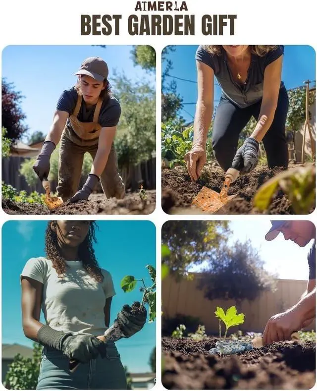 Alt view image 5 of 5 - Gardening Tool Set of 5 Heavy Duty Aluminum Garden Tools with Non-Slip Rubber Grip, Fashion Garden Bag, Durable Hand Tools for Garden, Weeding, Gardening Gifts for Women,Men - Daisy