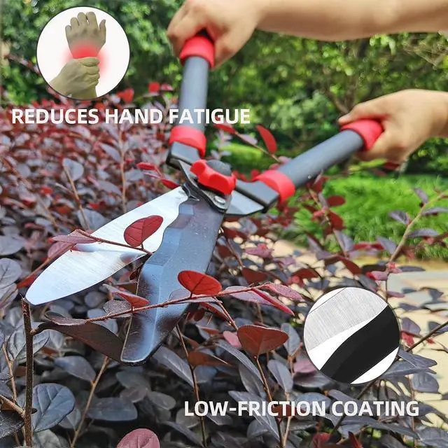 Alt view image 2 of 7 - Loppers Hedge Shears & Pruners Combo Set 3-Piece Clippers, Heavy Duty Tree Shrub Care Kit for Yard, Lawn Garden, Professional Branch Cutter Trimmer Indoor Outdoor Gardening Black -