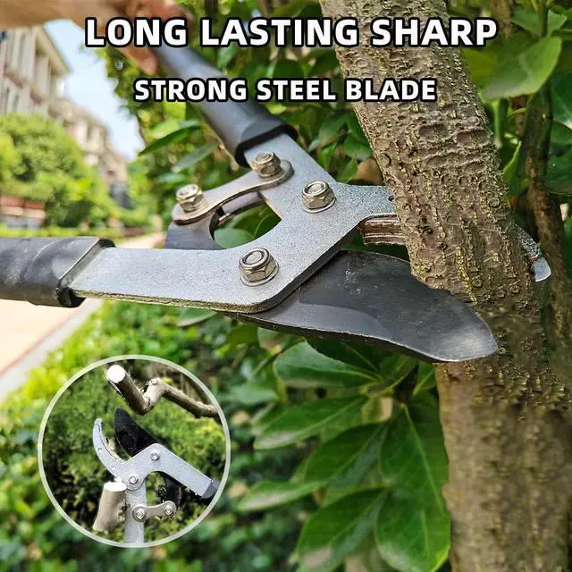 Alt view image 5 of 7 - Loppers Hedge Shears & Pruners Combo Set 3-Piece Clippers, Heavy Duty Tree Shrub Care Kit for Yard, Lawn Garden, Professional Branch Cutter Trimmer Indoor Outdoor Gardening Black -