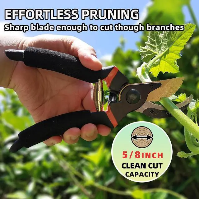 Alt view image 6 of 7 - Loppers Hedge Shears & Pruners Combo Set 3-Piece Clippers, Heavy Duty Tree Shrub Care Kit for Yard, Lawn Garden, Professional Branch Cutter Trimmer Indoor Outdoor Gardening Black -