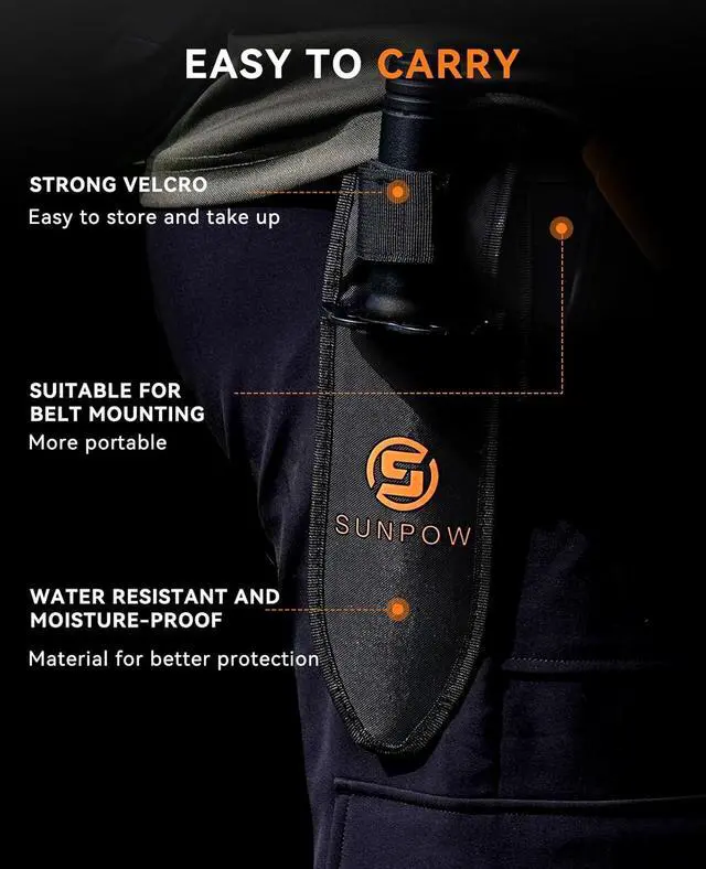 Alt view image 7 of 7 - SUNPOW Metal Detector Shovel Digging Tools - Heavy Duty Double Serrated Edge Digger Shovel Knife - Garden Digging Tools with Carrying Sheath - Metal Detector Accessories