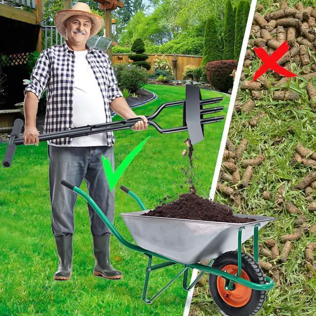 Alt view image 2 of 7 - Lawn Aerator Coring Tool with Soil Corer Collector, Manual Lawn Coring Aerator 3 Core with Slope, Plug Aeration Heavy Duty Plug Core Aeration Tool for Lawns Garden Compacted Soils and Lawn Yard