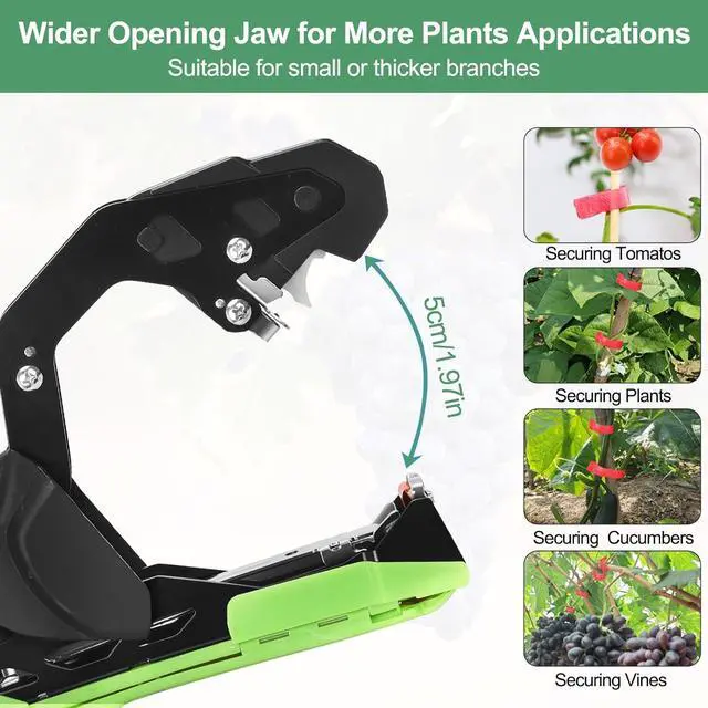 Alt view image 2 of 7 - Upgraded Plant Tying Machine Gun to Tie Up Vine Tomatoes and Grapes Quickly Garden Tape Tool for Gardeners Farmers with SK5 Blade Replacement Garden Tapes and Staples