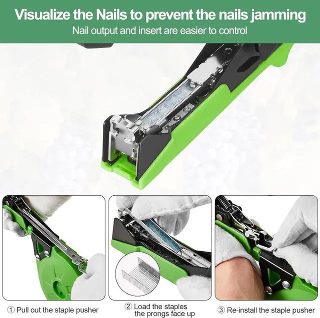 Alt view image 5 of 7 - Upgraded Plant Tying Machine Gun to Tie Up Vine Tomatoes and Grapes Quickly Garden Tape Tool for Gardeners Farmers with SK5 Blade Replacement Garden Tapes and Staples