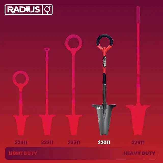 Alt view image 7 of 7 - Radius Garden 22011 Root Slayer Shovel, Red