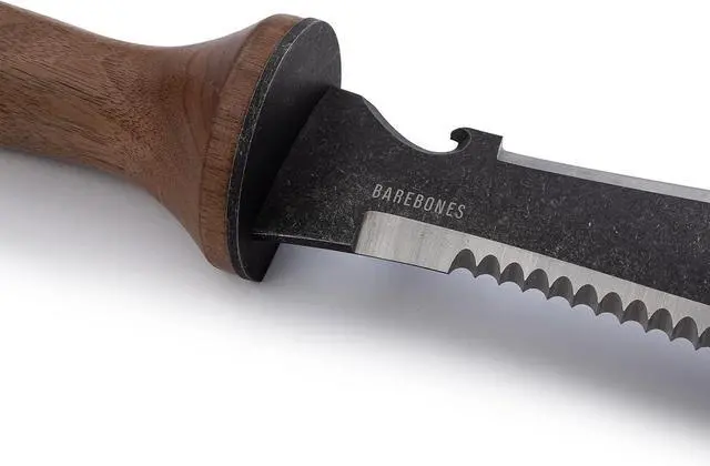 Alt view image 6 of 7 - Barebones Hori Hori Ultimate - Garden Knife with Double-Edged Tempered Steel Blade, Walnut Handle, Ambidextrous Use, Japanese Knife Garden Tool for Weeding and Gardening (Tool Only)