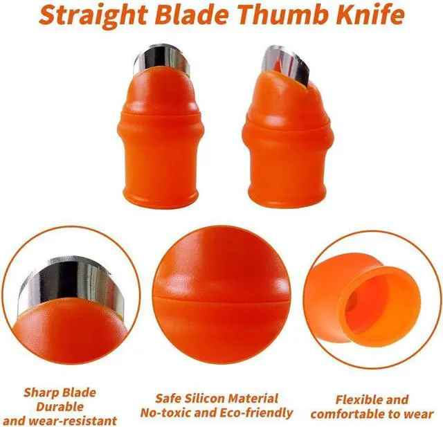 Alt view image 5 of 7 - YBB 12 Pcs Gardening Silicone Thumb Knife Harvesting Tool, Separator Finger Plant Fruit Picking Knife Garden Tool (S)