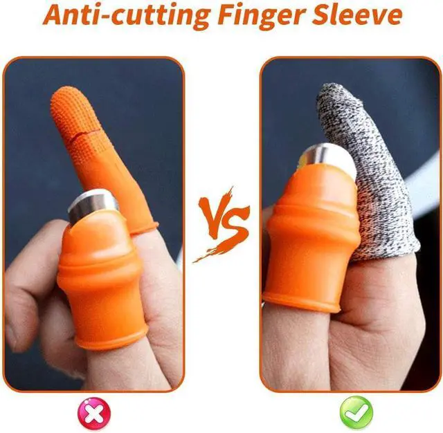 Alt view image 6 of 7 - YBB 12 Pcs Gardening Silicone Thumb Knife Harvesting Tool, Separator Finger Plant Fruit Picking Knife Garden Tool (S)