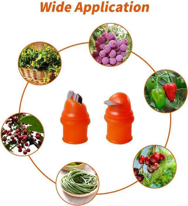 Alt view image 7 of 7 - YBB 12 Pcs Gardening Silicone Thumb Knife Harvesting Tool, Separator Finger Plant Fruit Picking Knife Garden Tool (S)